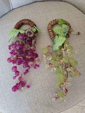Glass grapes set of 2